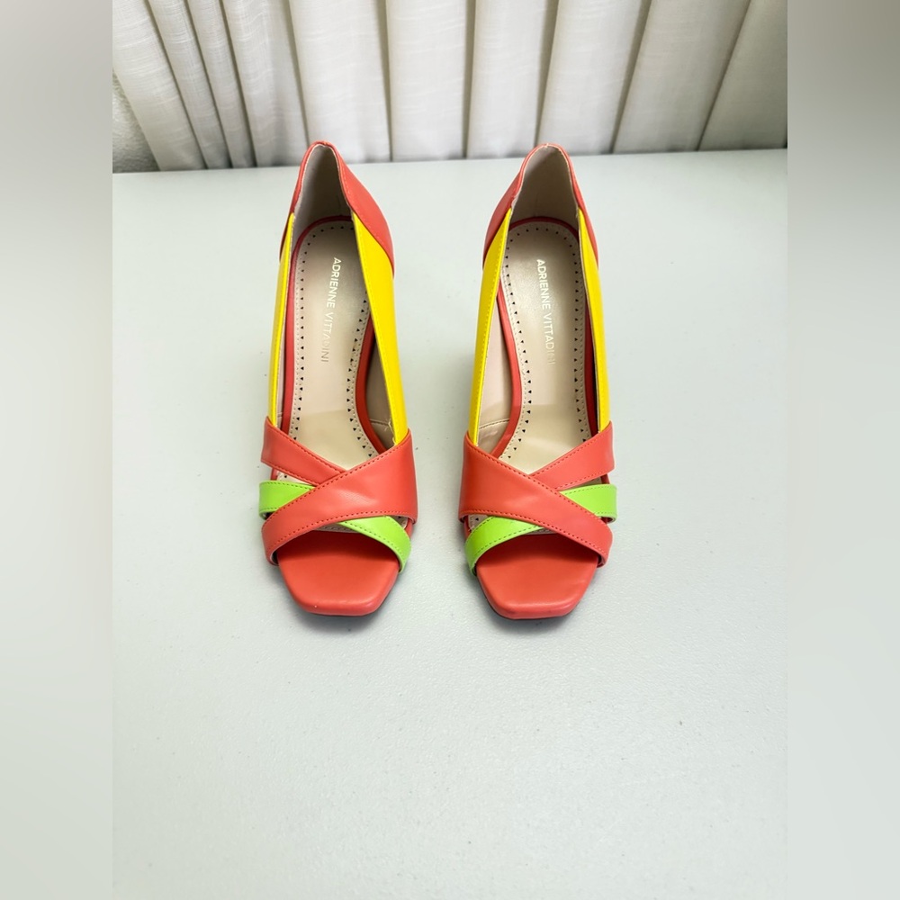 Adrienne Vittadini Red, Yellow, and Green Heels